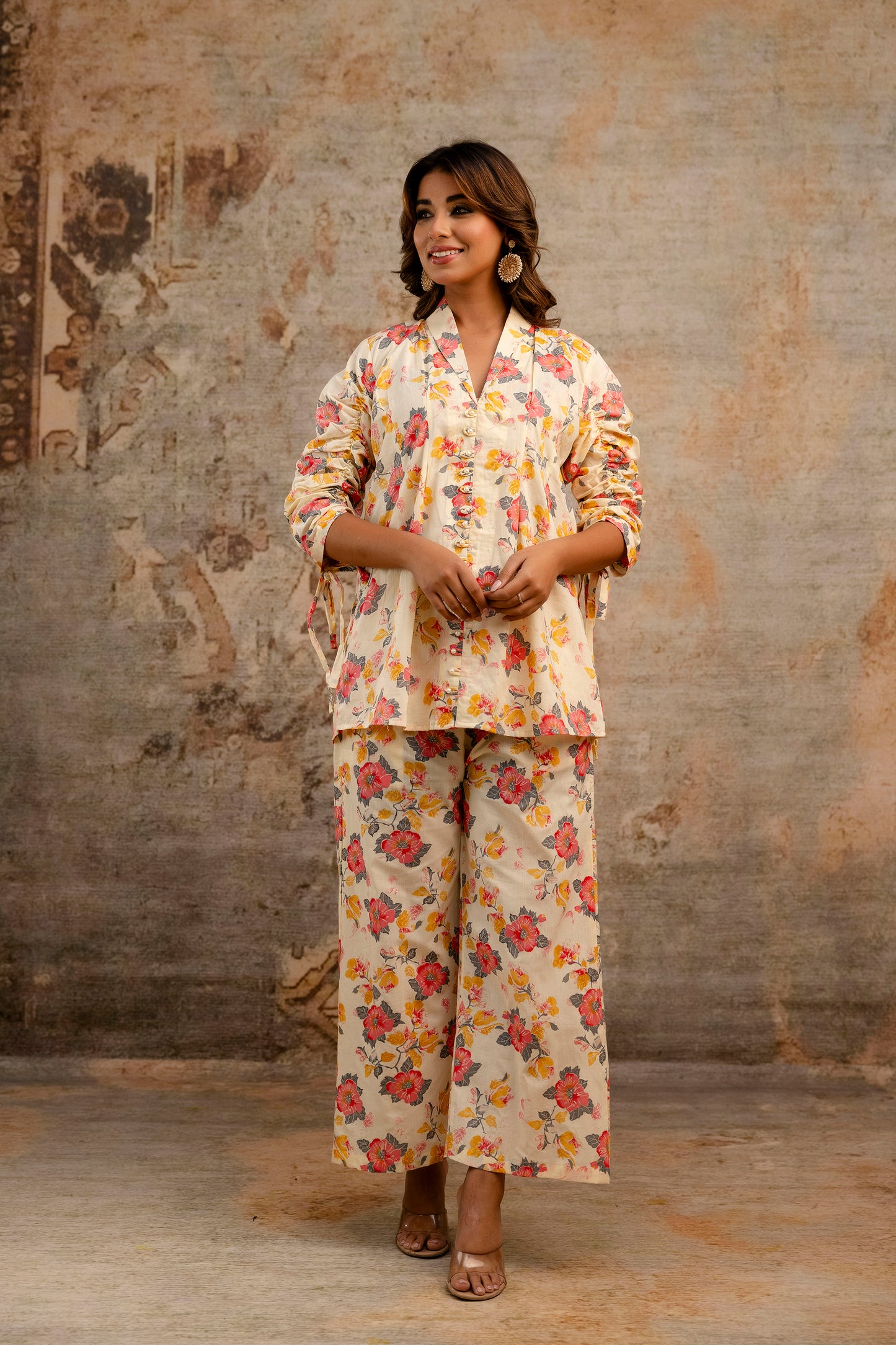 Spring Workplace Peony Coord Set