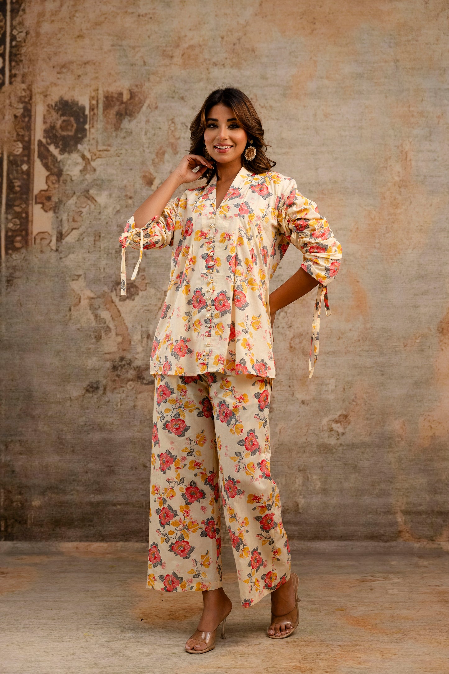 Spring Workplace Peony Coord Set
