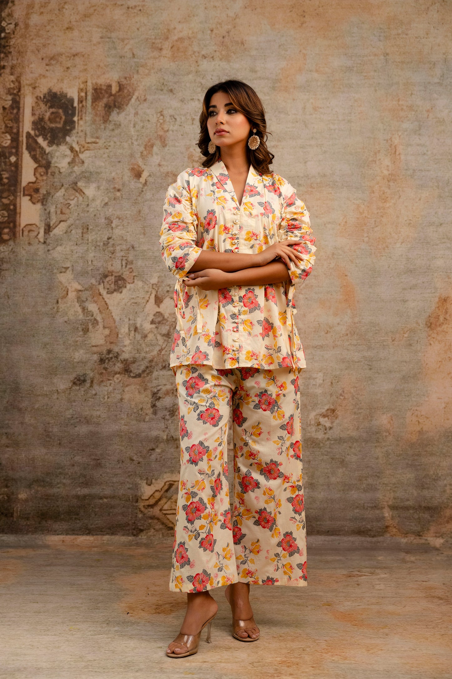 Spring Workplace Peony Coord Set