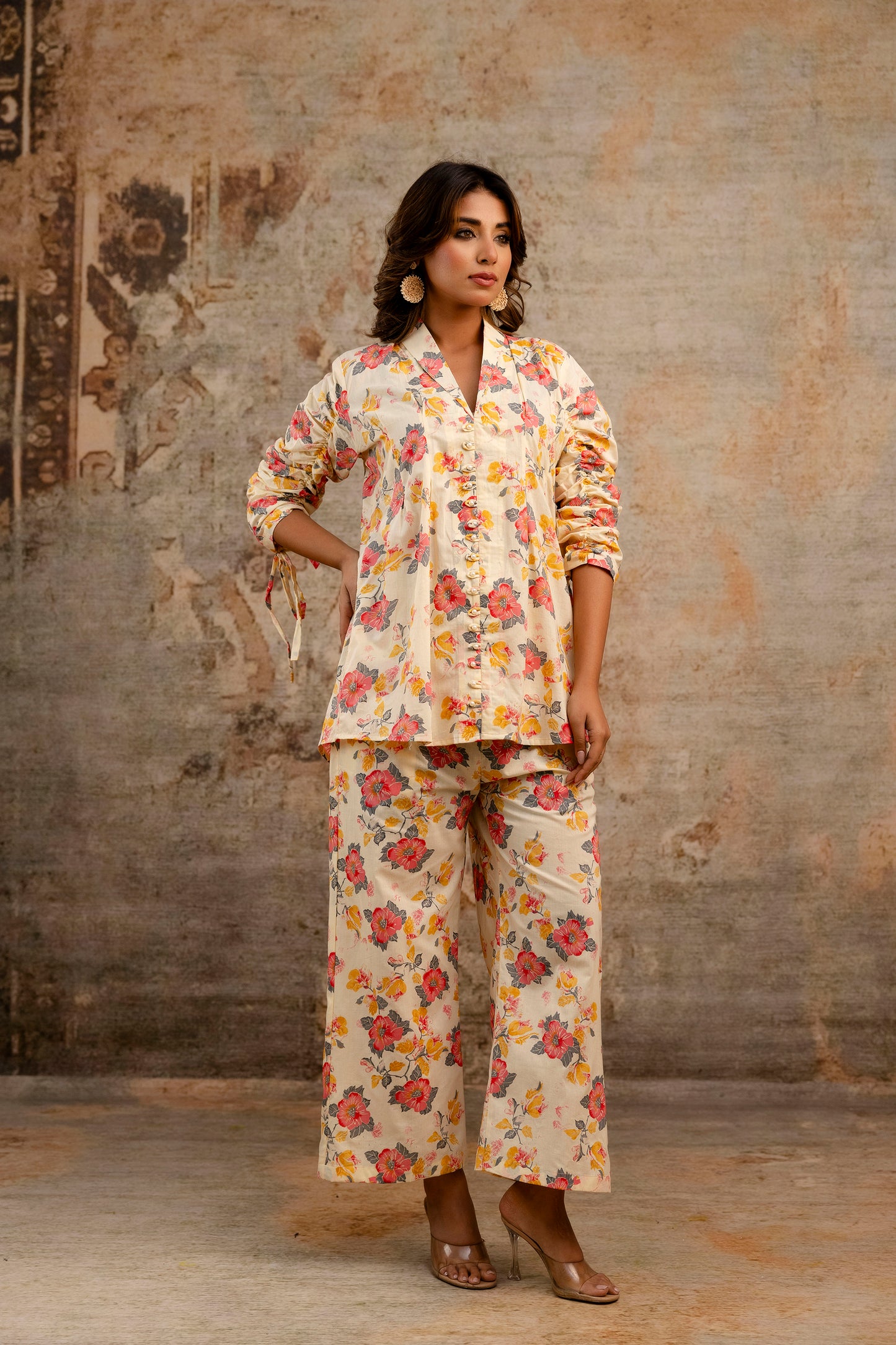 Spring Workplace Peony Coord Set