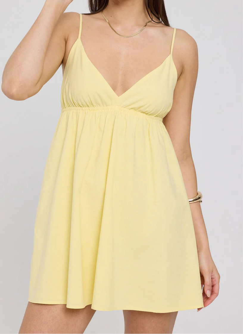 Yellow Cami Mini Dress
