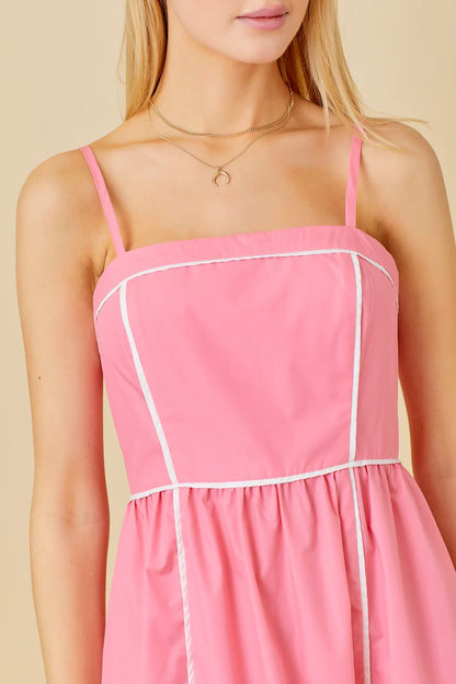 Coral Pink Midi Dress - Do & Bee