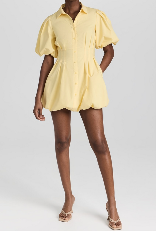 Zozo Yellow Balloon Dress