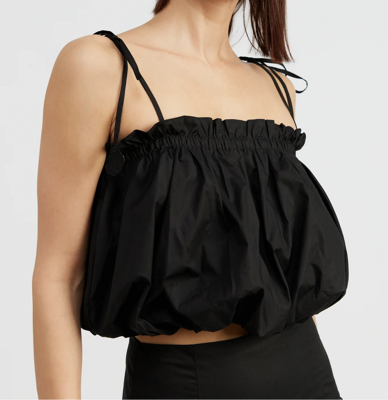 ESMOK ♡balloon tops black Lycra Black Balloon Top, Solid at ₹ 180/piece in New Delhi