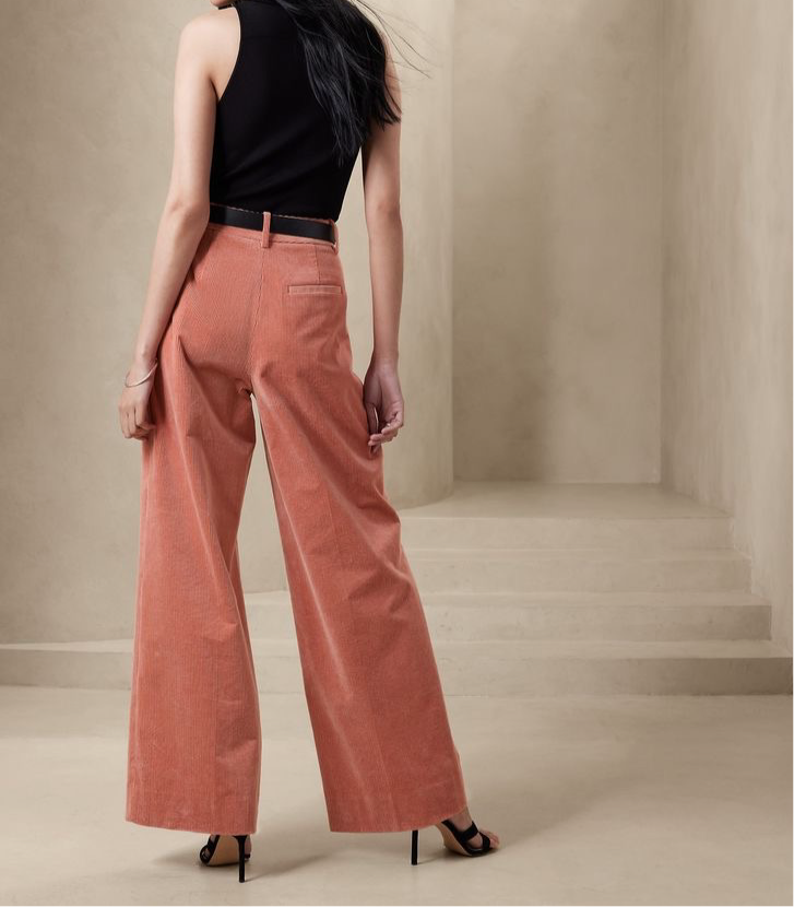 Corduroy Wide- Leg Pants