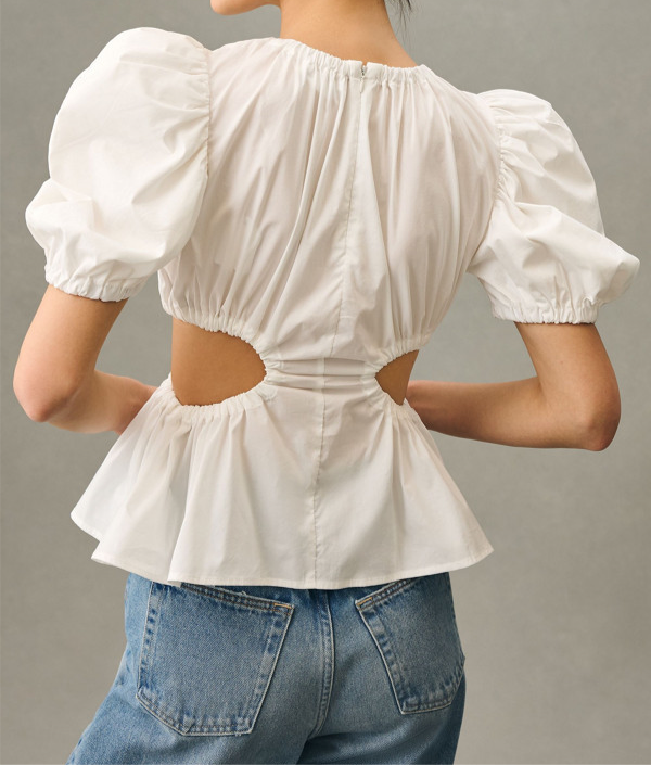 Whit Cut-out Top