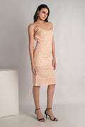 Fall Orange Floral Dress