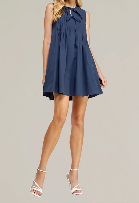 Pin-tuck Mini Dress