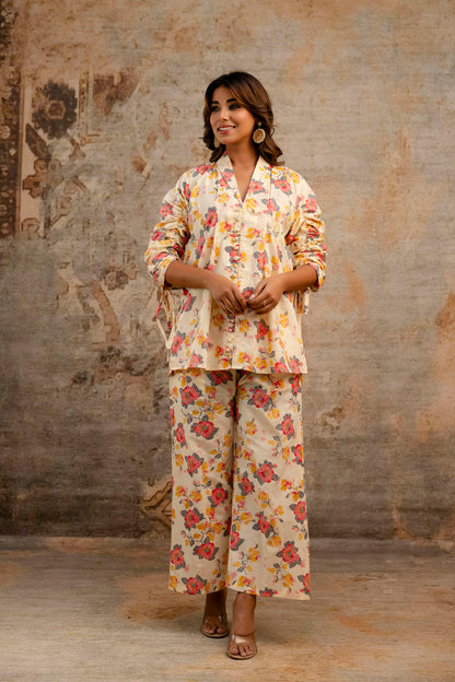 Spring Workplace Peony Coord Set