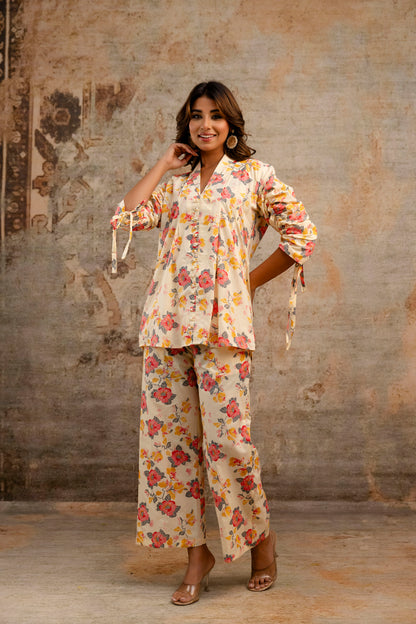 Spring Workplace Peony Coord Set