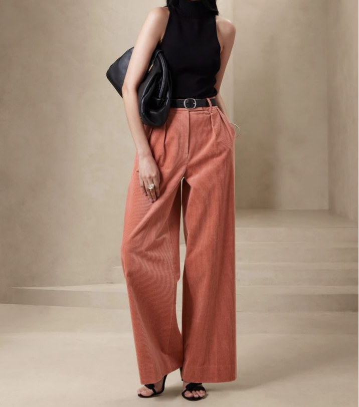 Corduroy Wide- Leg Pants