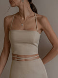 Oyster Tie-Back Crop Top
