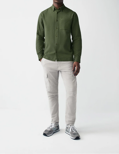 Green Waffle Cotton Shirt - Do & Bee