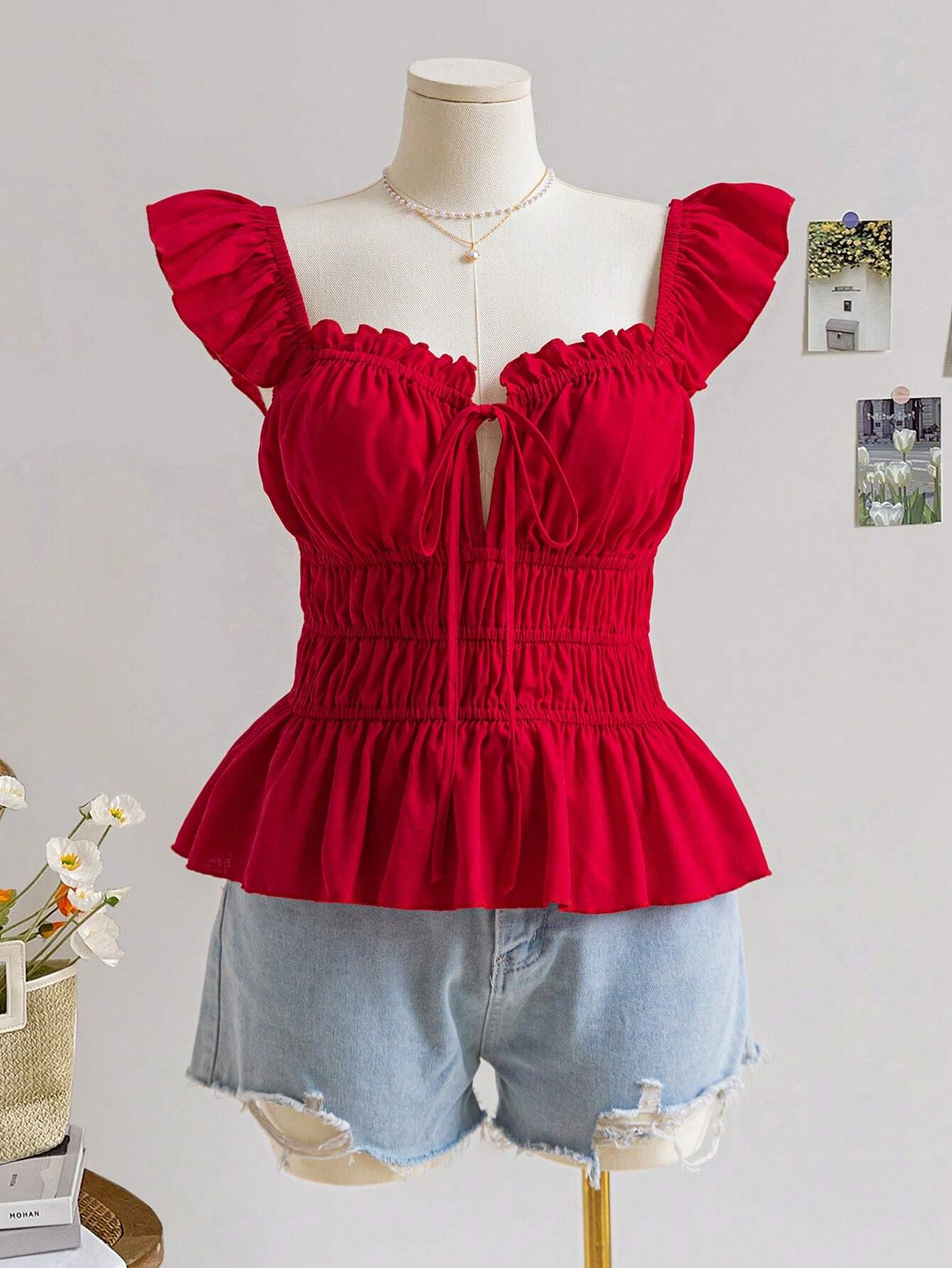 Red Laila Top