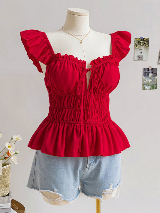 Red Laila Top