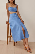 Kamran Blue Two-Piece Cotton Set