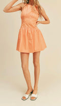 Papaya Corset Band Mini Dress
