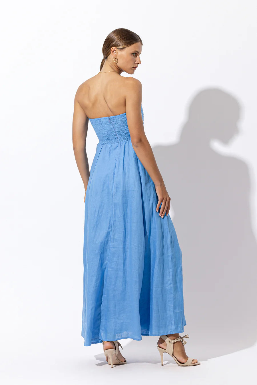 Sea side Cotton Pin-tuck Maxi dress - Do & Bee