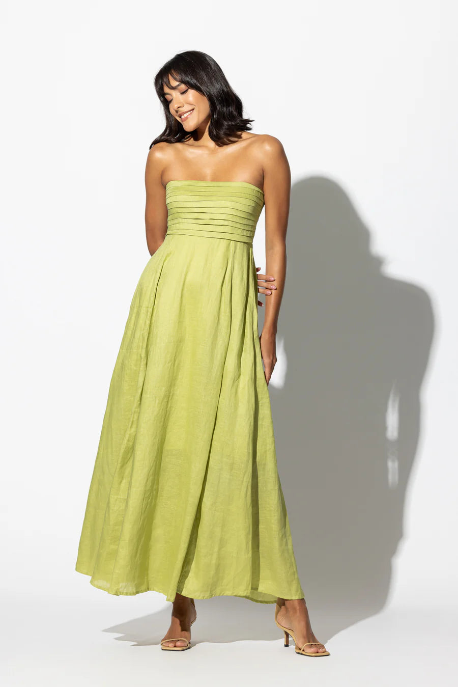 Sea side Cotton Pin-tuck Maxi dress - Do & Bee