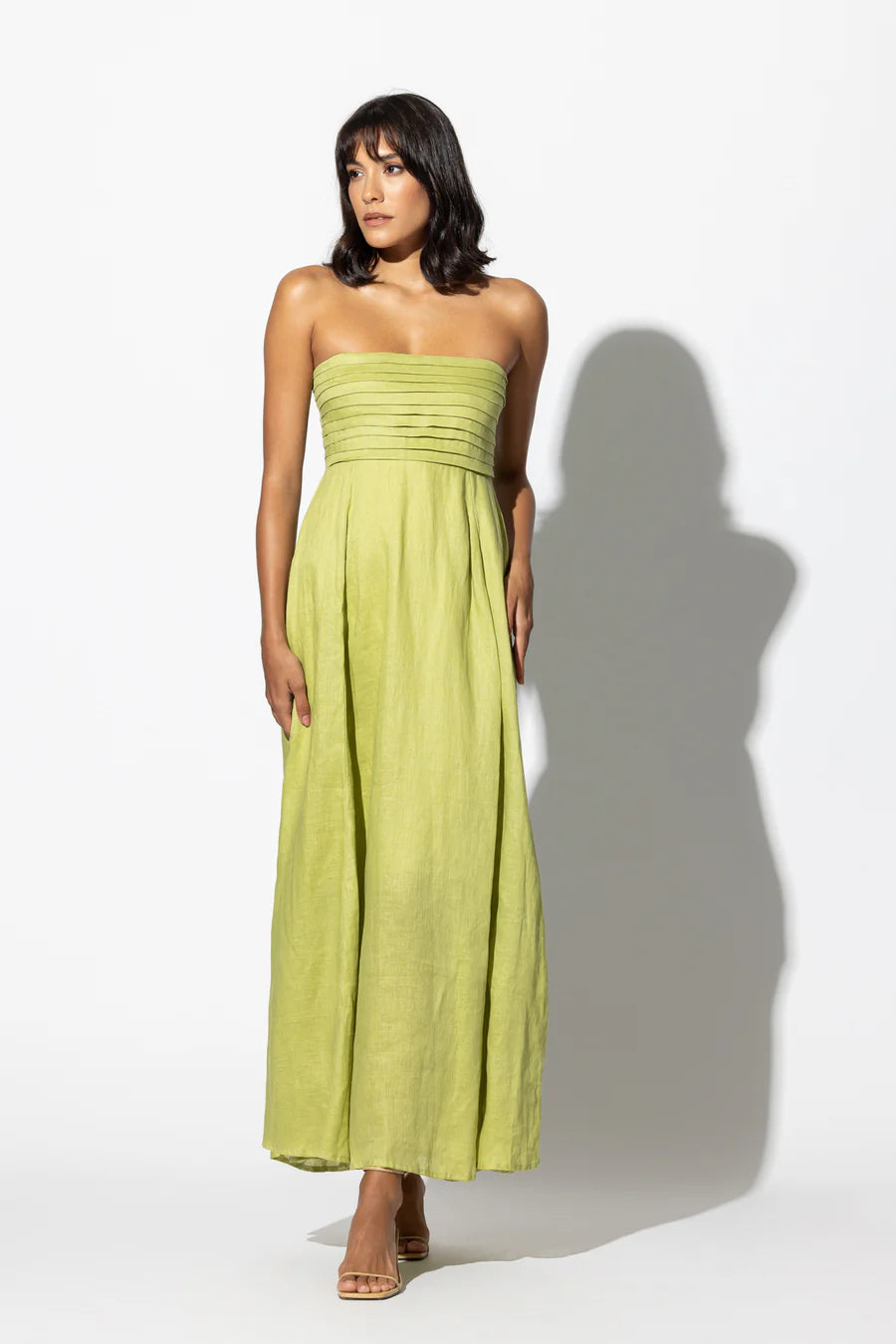 Sea side Cotton Pin-tuck Maxi dress - Do & Bee