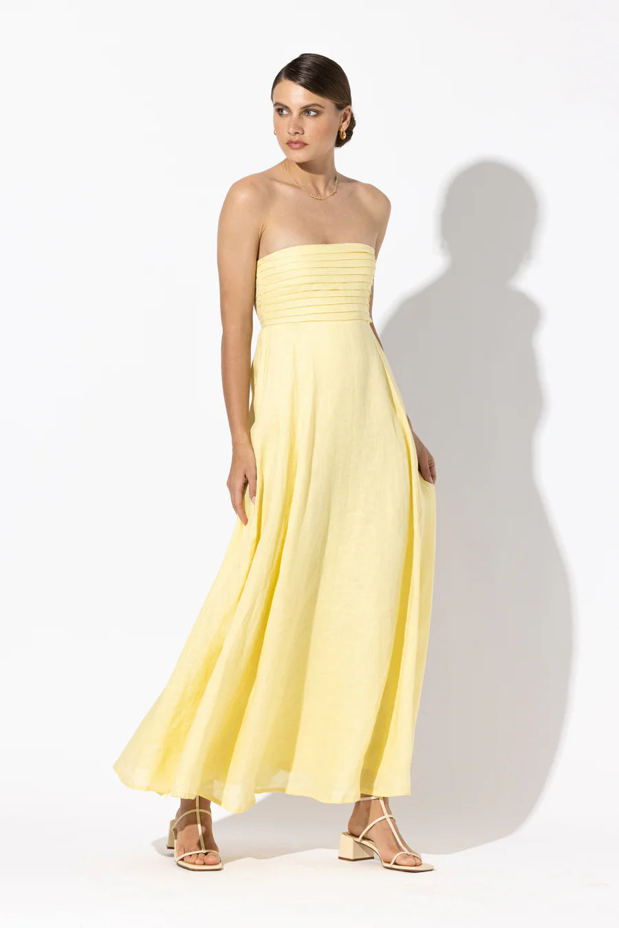 Sea side Cotton Pin-tuck Maxi dress - Do & Bee